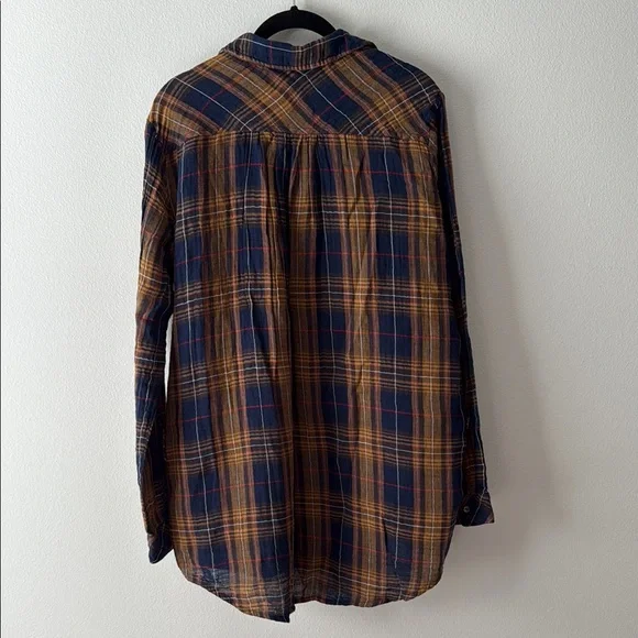 Johnny Was workshop Floral Embroidered Plaid Shirt - Picture 2 of 8